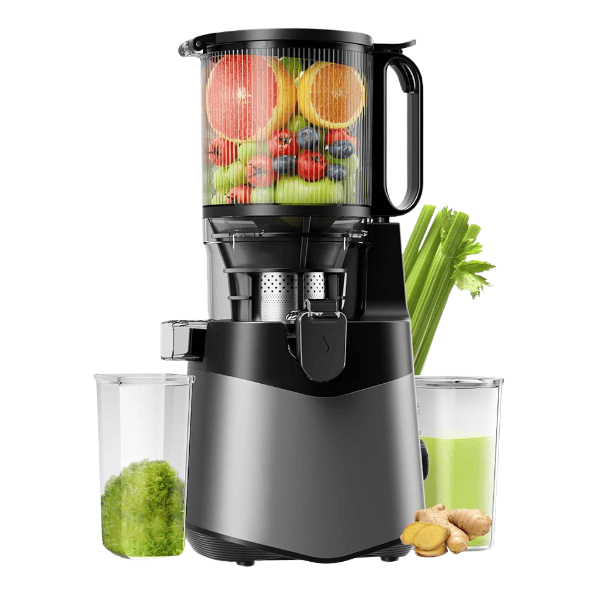 Cold Press Juice Extractor with 400W Motor and 5.3-Inch Feed Opening